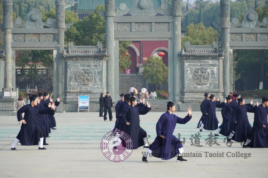 演武太极 以武弘道——武当山道教学院师生习练太极拳庆祝首个“国际太极拳日”